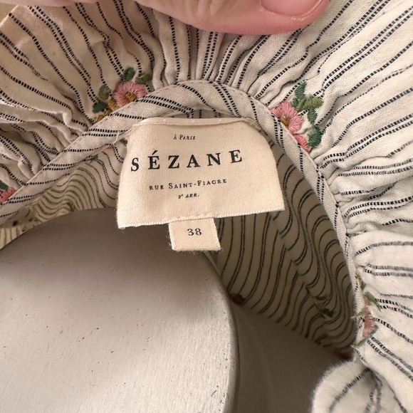 Sézane Louna Floral Button-Up Blouse 38 - Picture 4 of 5